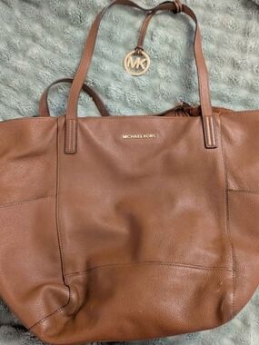 Michael Kors Cognac Leather Ashbury with Gold Accents